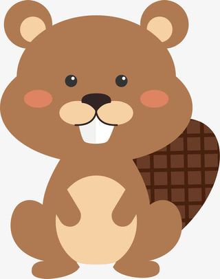 棕色鼹鼠矢量图免抠