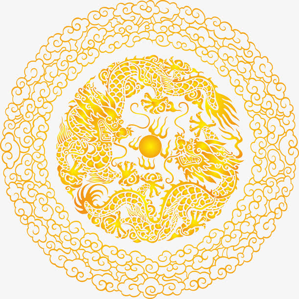 龙底纹图案免抠