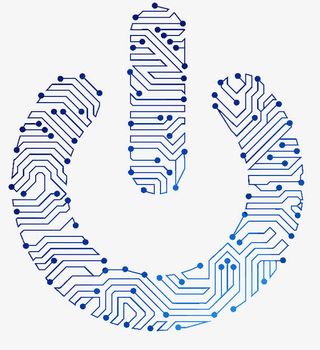 蓝色科技图标底纹免抠