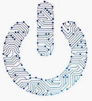 蓝色科技图标底纹免抠