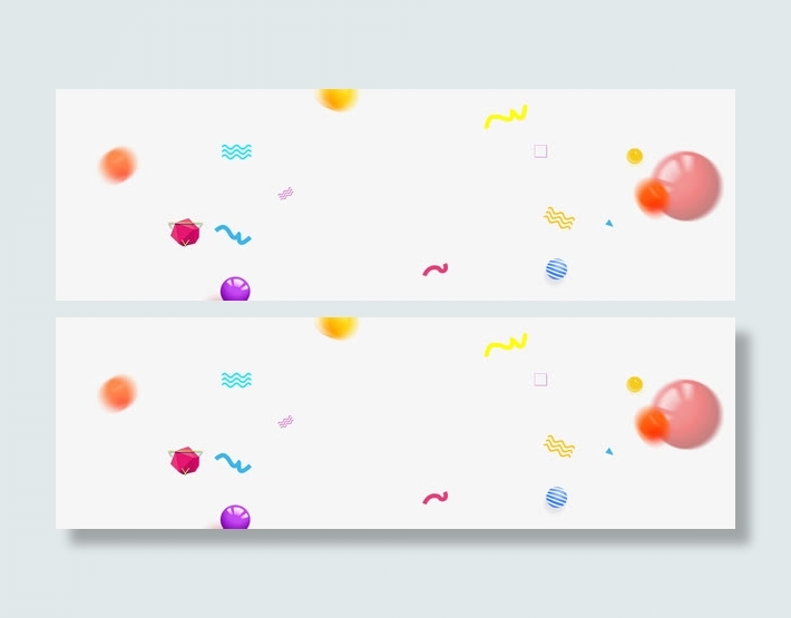 漂浮彩色几何球素材免抠