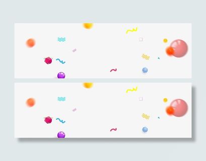 漂浮彩色几何球素材免抠