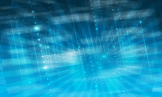 蓝色科技感线条矢量背景素材免抠