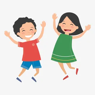 卡通可爱小朋友小孩插画免抠