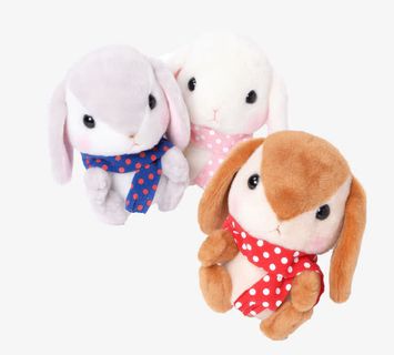 可爱的三只垂耳兔公仔免抠