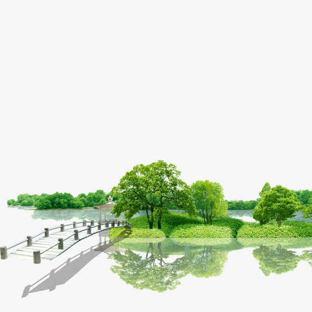 唯美绿色环境免抠