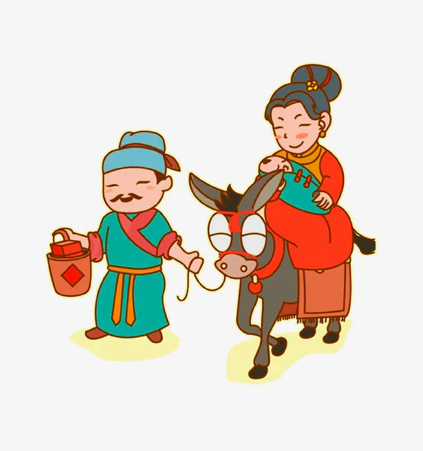 卡通年货节创意插画免抠免抠
