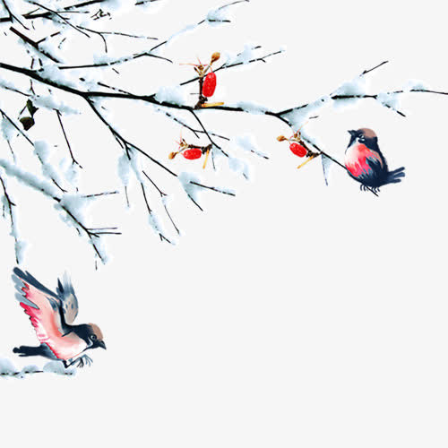 雪景一角免抠