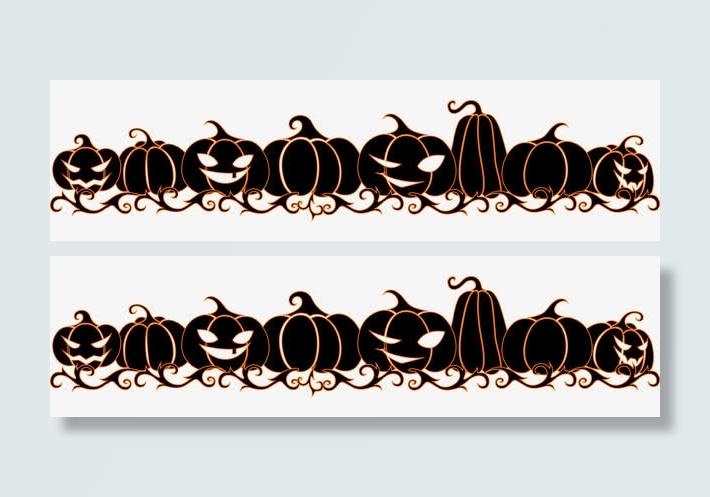 南瓜灯边框装饰免抠