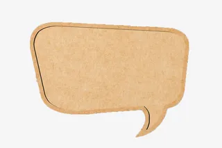 草纸纹理文字气泡免抠