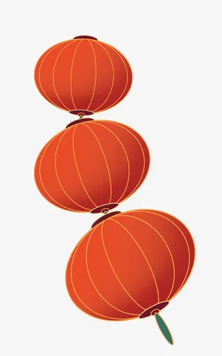 新年节日喜庆灯龙免抠