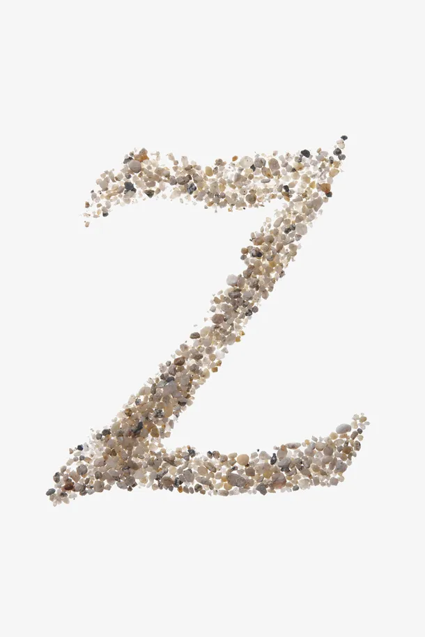 砂砾摆放的字母免抠素材免抠