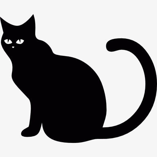 猫黑图标免抠