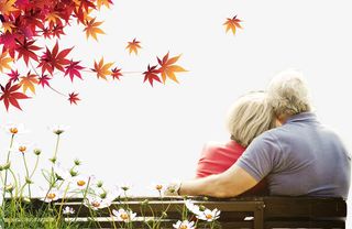 关爱老人展板免抠