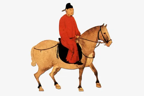 国画古风骑马免抠