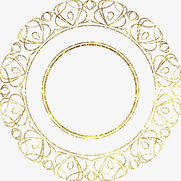 金色花纹免抠