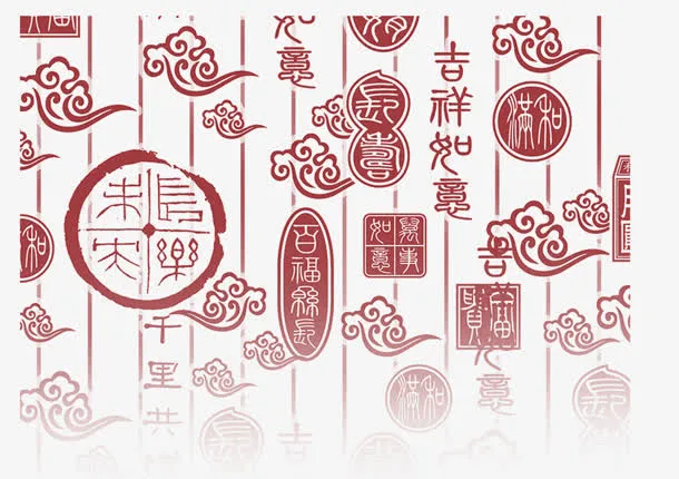 中国风各种新年标签免抠