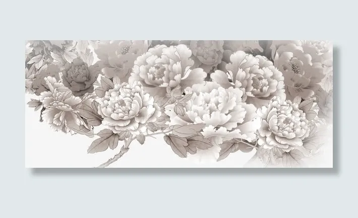 黑色牡丹花免抠