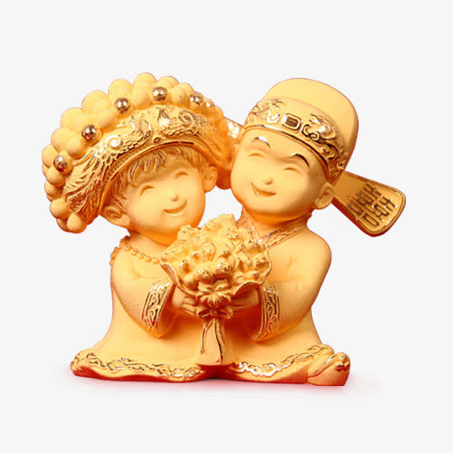 金色结婚的小人免抠