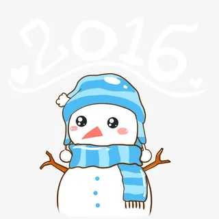 卡通可爱雪人海报背景