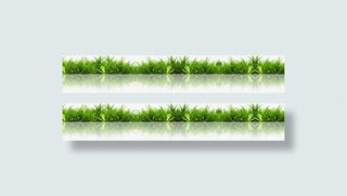 绿色湖面草地美景免抠