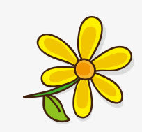 卡通小黄花免抠