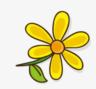 卡通小黄花免抠