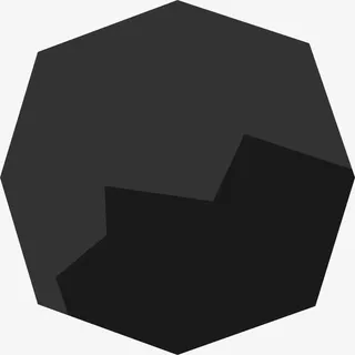 黑色简约多边形免抠
