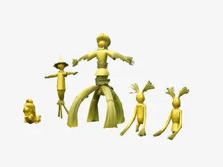 观赏稻草人免抠