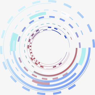 卡通科技光效装饰线条免抠