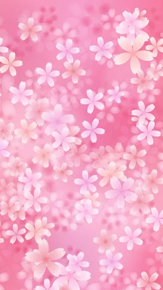 粉色桃花花瓣源文件H5背景素材高清