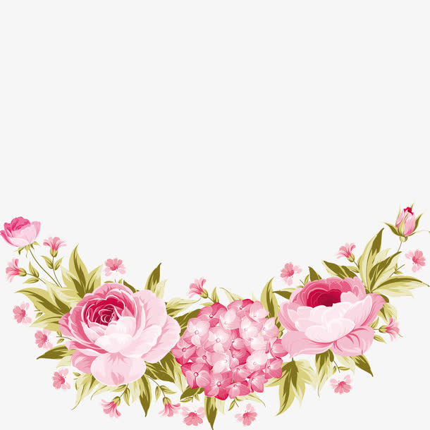 母亲节漂亮装饰花朵素材免抠