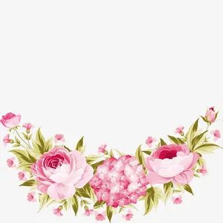 母亲节漂亮装饰花朵素材免抠