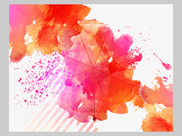 梦幻水彩墨迹免抠