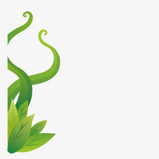 矢量绿色树叶藤蔓装饰免抠
