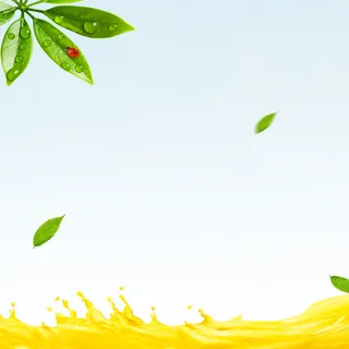 夏季绿叶果汁主图背景高清