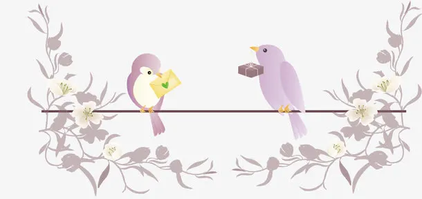 幸福的小鸟免抠