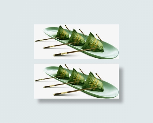 绿色创意龙舟粽子造型筷子酒店免抠