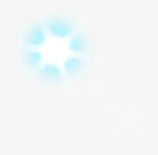 蓝色手绘春季星光免抠