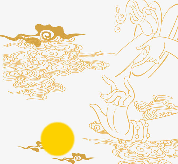 金线佛手免抠