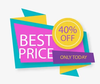 折痕促销标签免抠