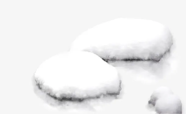 冬季雪块展板设计免抠