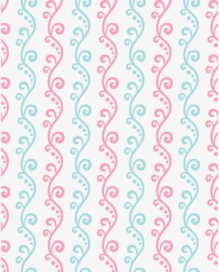 小清新卡通波浪藤蔓免抠