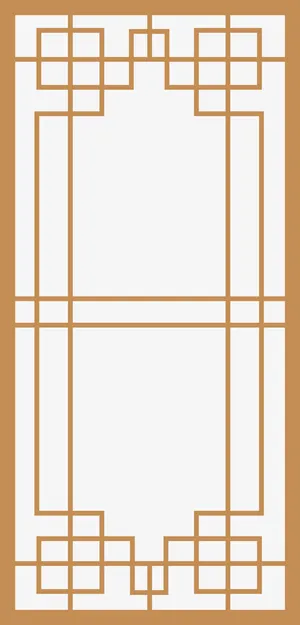 传统窗格花纹免抠