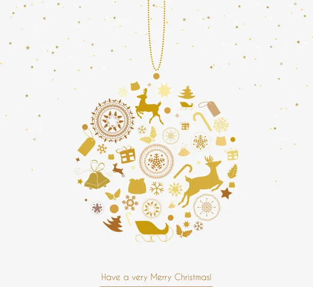 圣诞吊坠装饰元素免抠