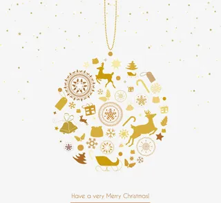 圣诞吊坠装饰元素免抠