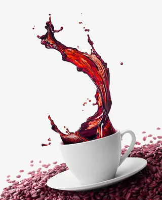 创意水纹咖啡饮料广告免抠
