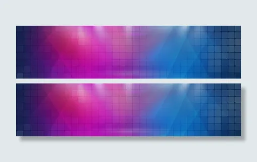 蓝紫色神秘渐变网格banner背景高清