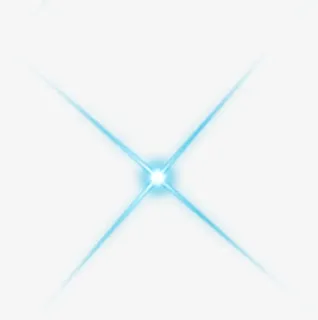 蓝色星星发光光效极光免抠