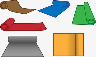 矢量图一卷地毯免抠